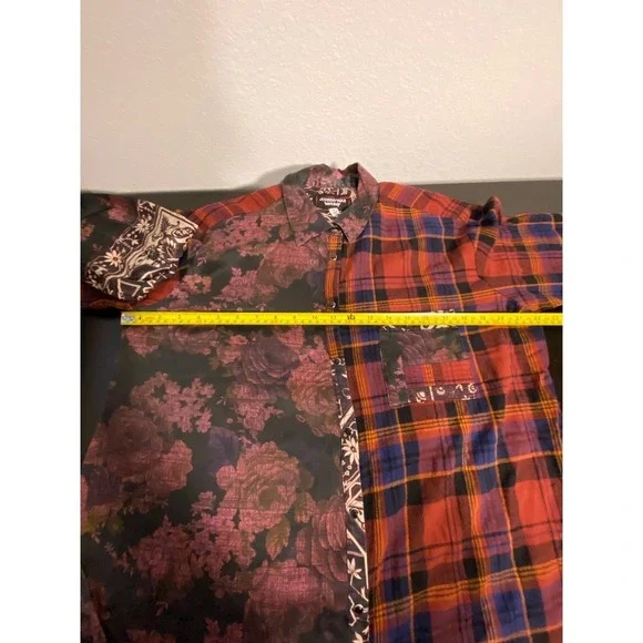 Johnny Was Workshop Patchwork Flannel Button Up Floral Shirt Sz. S - Picture 10 of 12